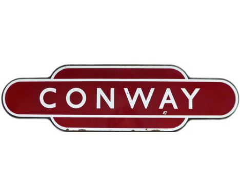 Totem BR(M) FF CONWAY from the former LNWR station on the North Wales main line between Llandudno Junction and Bangor. In ver