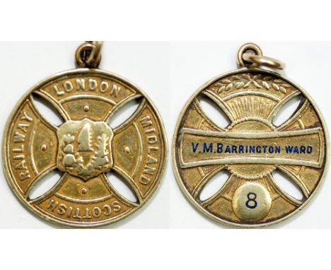 London Midland and Scottish Railway Gold free pass issued to V.M. BARRINGTON WARD. Lt Col V.M. Barrington Ward DSO was Direct