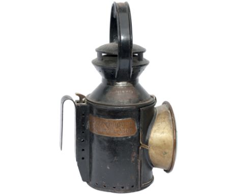 M&GN Midland pattern 3 aspect handlamp stamped in the reducing cone M&GN and on the side of the lamp JT M&GN. Brass plated 94
