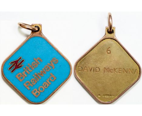 British Railways Board 9 carat Gold free pass issued to DAVID McKENNA. David McKenna became assistant general manager of the 