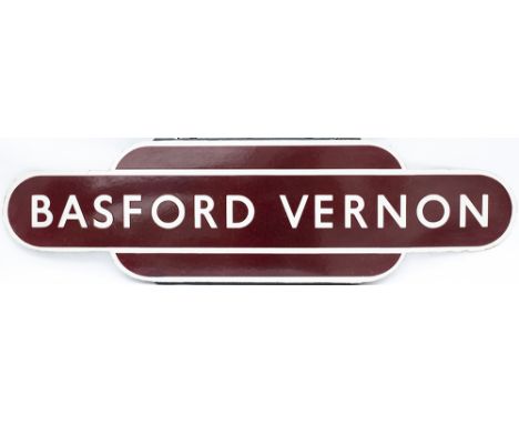 Totem BR(M) HF BASFORD VERNON from the former Midland Railway station between Nottingham and Mansfield which closed in 1967. 