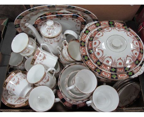 Early XX Century 'Coronation Ware' Part Dinner Service, Queens China 'Olde England' part tea service, etc:- One Box.