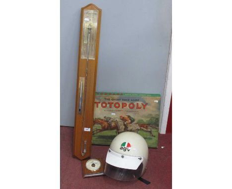 Modern Mercury Barometer, Barostar barometer, vintage Totopoly and crash helmet (4).