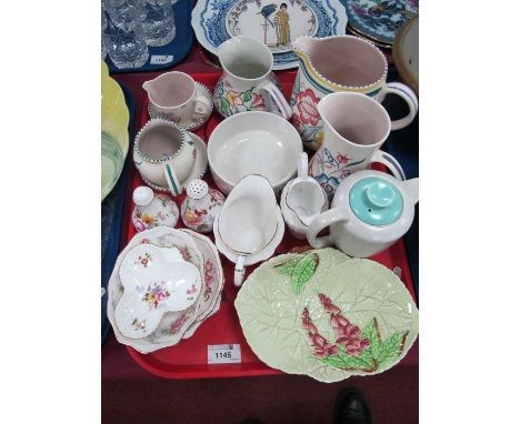 Poole Traditional Floral Pattern Pottery, Royal Crown Derby 'Derby Posies' condiments, Carlton Ware 'Foxglove' dish, etc:- On