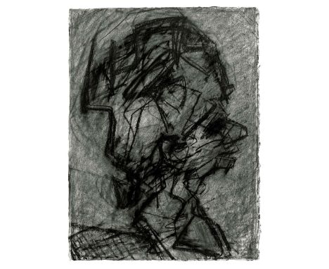FRANK AUERBACH (B. 1931)Head of Julia, Profile II signed and dated 'Auerbach 1989' (lower left)charcoal and chalk on paper77 