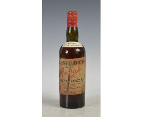 One bottle of Glenfiddich Special Pure Malt Scotch Whisky, circa 1950's