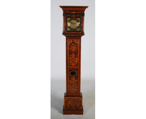 A 17th/ 18th century walnut, oyster veneered, marquetry inlaid and ebony lined longcase clock Nichs. Bodle East Grinsted, the