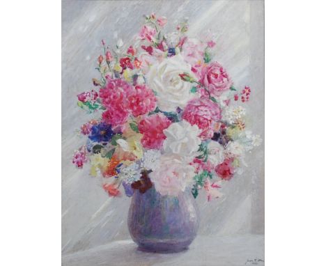 Jessie R. Allan (fl.1889-1923) Flowers, morning sunshine watercolour, signed and dated 1932 lower right 43cm x 33.5cm