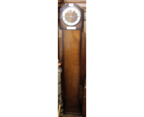 A 1950's oak Grandmother clock
