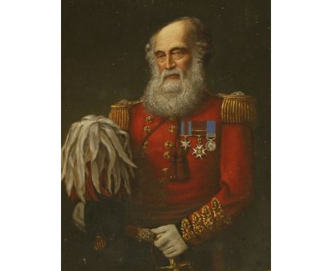 J...Boarder (mid-19th century)PORTRAIT OF AN OLD SOLDIERSigned l.l., oil on card14 x 10cm