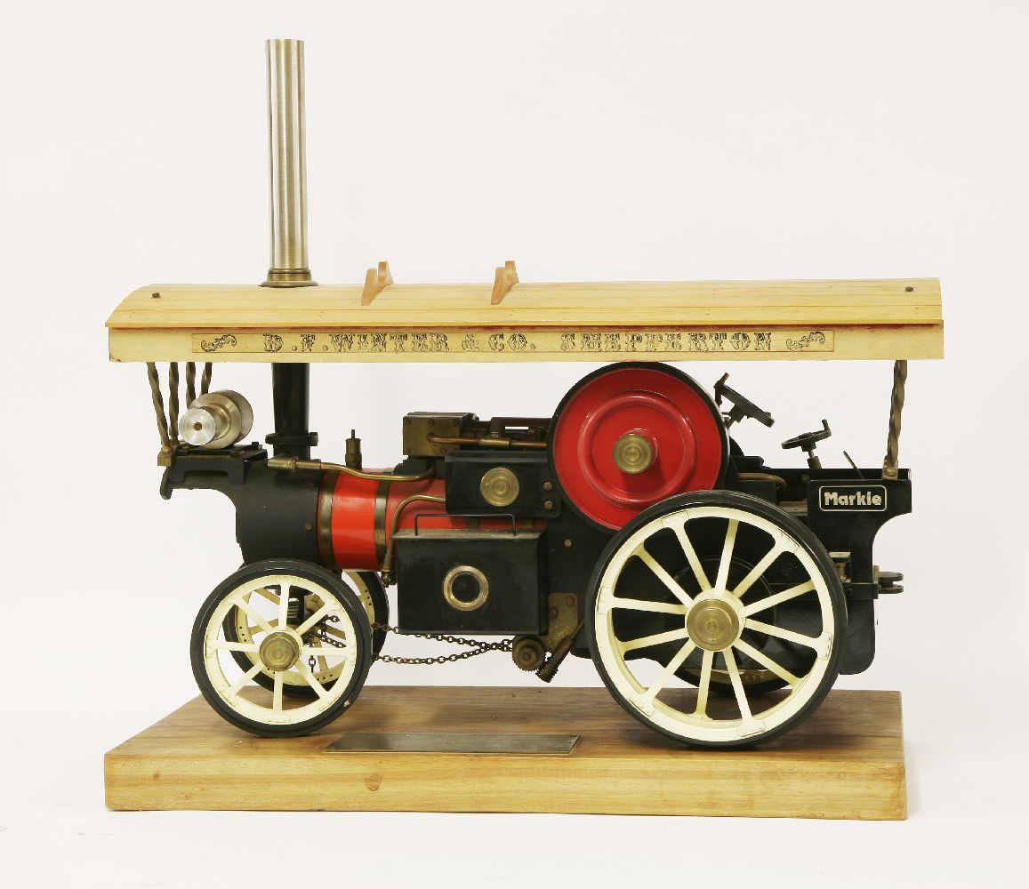 A Markie Models Showman's Steam Engine, 1/10th scale, finished in black