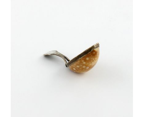 A George III silver-mounted shell caddy spoon, unmarked, possibly by Matthew Linwood, Birmingham circa 1810, Fiddle and Threa