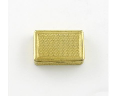 A George IV silver-gilt vinaigrette, by Charles Reily, London 1823, rectangular form, engine-turned decoration, the grille pi