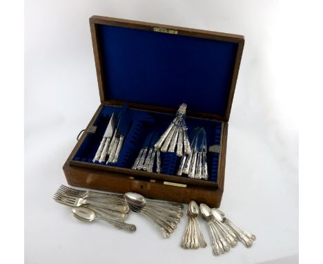 A collection of silver Kings pattern flatware, various dates and makers, comprising: six table forks, six dessert spoons, Lon