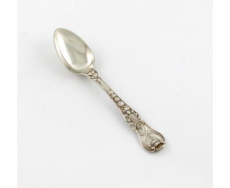 A George III silver Coburg pattern teaspoon, by Paul Storr, London 1818, the terminal with a crest, length 14.3cm, approx. we