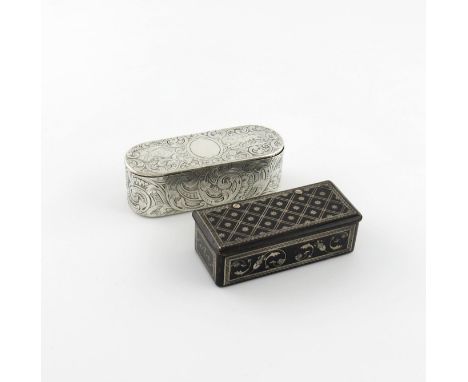 A Victorian silver snuff box, by Charles Rawlins & William Sumner, London 1839, rounded rectangular form, the cover with cent