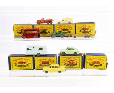 Matchbox Lesney 1-75 Series Cars &amp; Commercial Vehicles, 5a London Bus 'Buy Matchbox Series', 14a Daimler Ambulance, 15a D