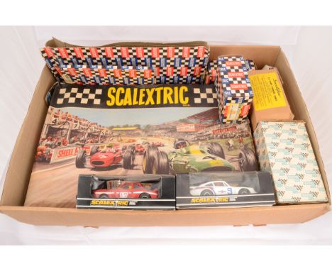 1960s-1980s Scalextric, including complete Set 31, A265 Hand Throttle (2), A259 Lap Counter, SF/240 Power Unit, PT78 Skid Chi