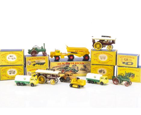 Matchbox MOY, 1-75 Series &amp; King-Size, Y-1 Allchin Traction Engine (2), Y-8 Bullnose Morris, Y-9 Fowler Big Lion Showman'