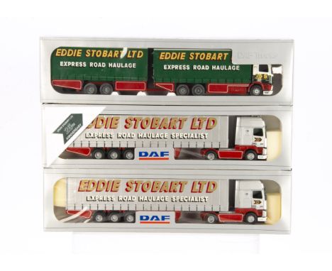 Tekno 1:50 Eddie Stobart DAF Model Trucks, Nr.45 British Collection 25th Anniversary Issue, another similar example in plain 