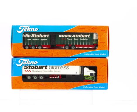 Tekno 1:50 Ltd Edition Eddie Stobart Model Trucks, Nr.9932 Scania Rigid Truck &amp; Trailer, ltd edition of 500, Nr.9584B Sca