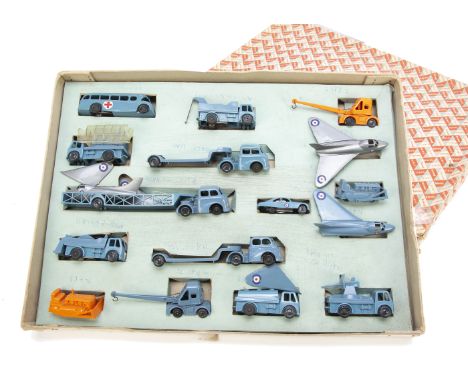 A Tri-ang Minic Push &amp; Go RAF Presentation Set, complete set of seventeen friction drive vehicles, all contained in origi