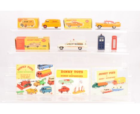 Dinky Toy Commercials, Accessories &amp; Catalogues, 480 Bedford Kodak Van, 265 Plymouth USA Taxi, 263 Superior Criterion Amb