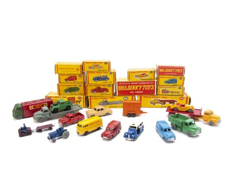 Dublo Dinky Toys Complete Set, 061 Ford Prefect, 062 Singer Roadster, 063 Commer Van, 064 Austin Lorry, 065 Morris Pick-Up, 0