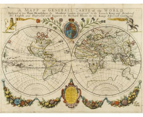 Blome (Richard) A Geographical Description of the Four Parts of the World, 5 parts in 1, first edition, initial privilege lea