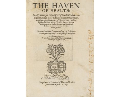 Food and drink.- Cogan (Thomas) The Haven of Health: Chiefly made for the Comfort of Students, and consequently for all those