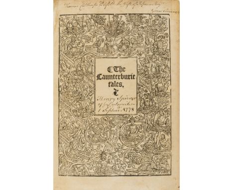 Chaucer (Geoffrey) [The Woorkes], fifth collected edition, black letter, double column, 2 divisional titles within decorative