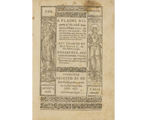 Napier (John) A Plaine Discovery of the whole Revelation of St. John... Whereunto are annexed certaine oracles of Sibylla, ag