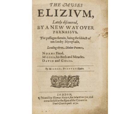 Drayton (Michael) The Muses Elizium, lately discovered, by a new way over Parnassus, first edition, title with woodcut orname