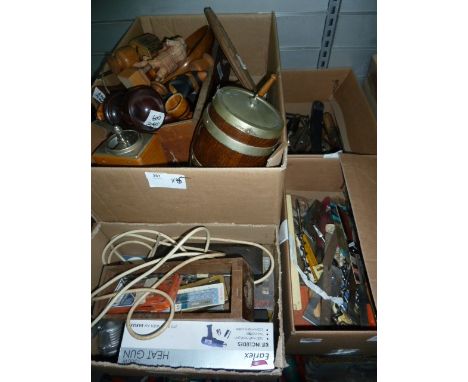 Quantity of tools and treen (4 boxes) 