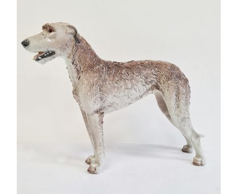 Nymphenburg porcelain model of an Irish wolfhound, early 20th century, printed green and impressed marks, shape number 697, n