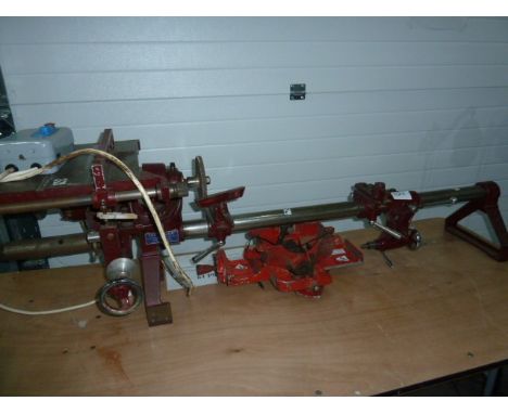 Vintage Coronet Tool Company 'The Major' universal lathe incorporating wood turners lathe, bench saw attachment and bench and