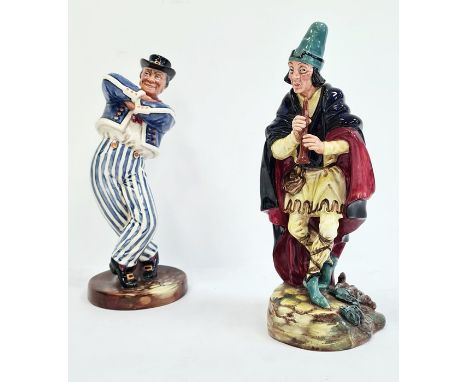 Royal Doulton figure 'The Hornpipe'  and anther 'The Pied Piper' (2)Condition ReportPied piper - SLight fading to the end of 