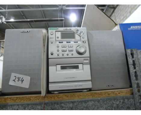 2 x Sony music systems, a Philips music system, a quantity of CDs and a digital CD compact disc player/ alarm clock