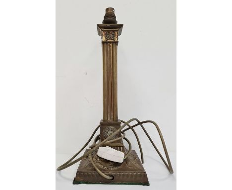 19th century brass candlestick converted to a lamp