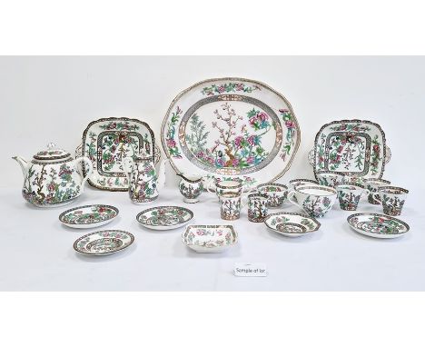 Large Hammersley & Co porcelain part tea and dinner service 'Indian Tree' pattern  Condition ReportProb 20th century, used, v