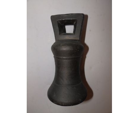 A George III bronze 14lb weight – various marks.
