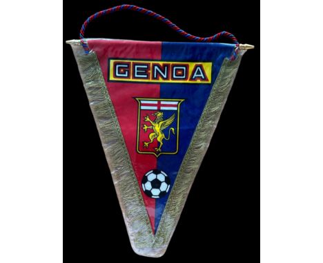 Football Genoa CFC commemorative vintage pennant. Genoa Cricket and Football Club is an Italian professional football club ba