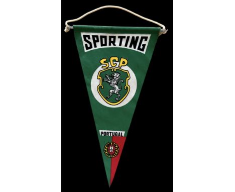 Football Vintage SCP pennant (Sporting Clube de Portugal as sporting Lisbon). Good condition Est.
