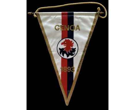 Football Vintage Genoa 1893 a commemorative pennant, is an Italian professional football club based in Genoa, Liguria. Good c