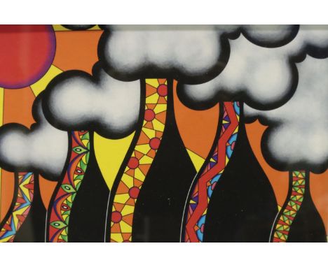 Lorna Bailey (contemporary) framed print, 28 x 20 cm. Not available for in-house P&amp;P, contact Paul O'Hea at Mailboxes on 