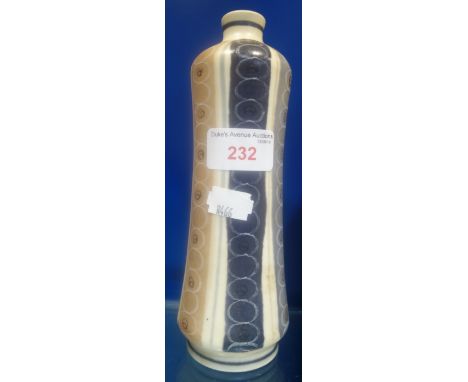 A POOLE POTTERY MINIATURE FREE FORM VASE, shape no. 706, decorated in the PC pattern, 19.5cm high