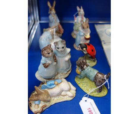 A COLLECTION OF BESWICK BEATRIX POTTER CERAMIC FIGURES, (8)