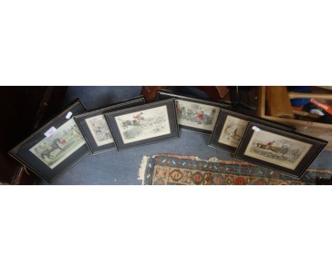 A COLLECTION OF HUNTING PRINTS, including 'Pigg in the Melon Frame' (6)