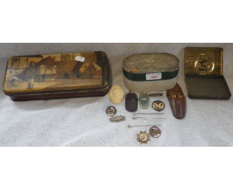 BRITISH EMPIRE EXHIBITION WEMBLEY 1924 SOUVENIR BADGES, VINTAGE TINS AND SUNDRIES