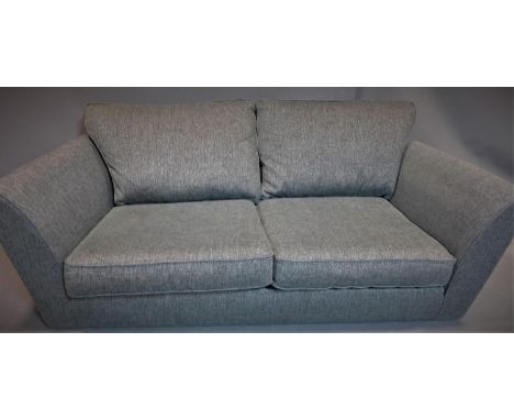 A contemporary John Lewis two seater sofa, grey cotton upholstery, H.74 W.186 D.92cm 